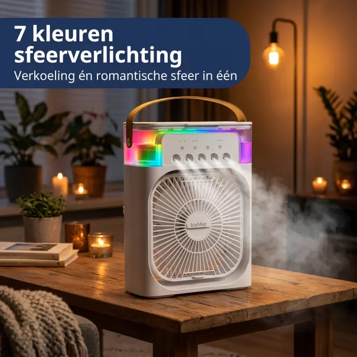 3-in-1 Mini Luchtkoeler met Waterverneveling