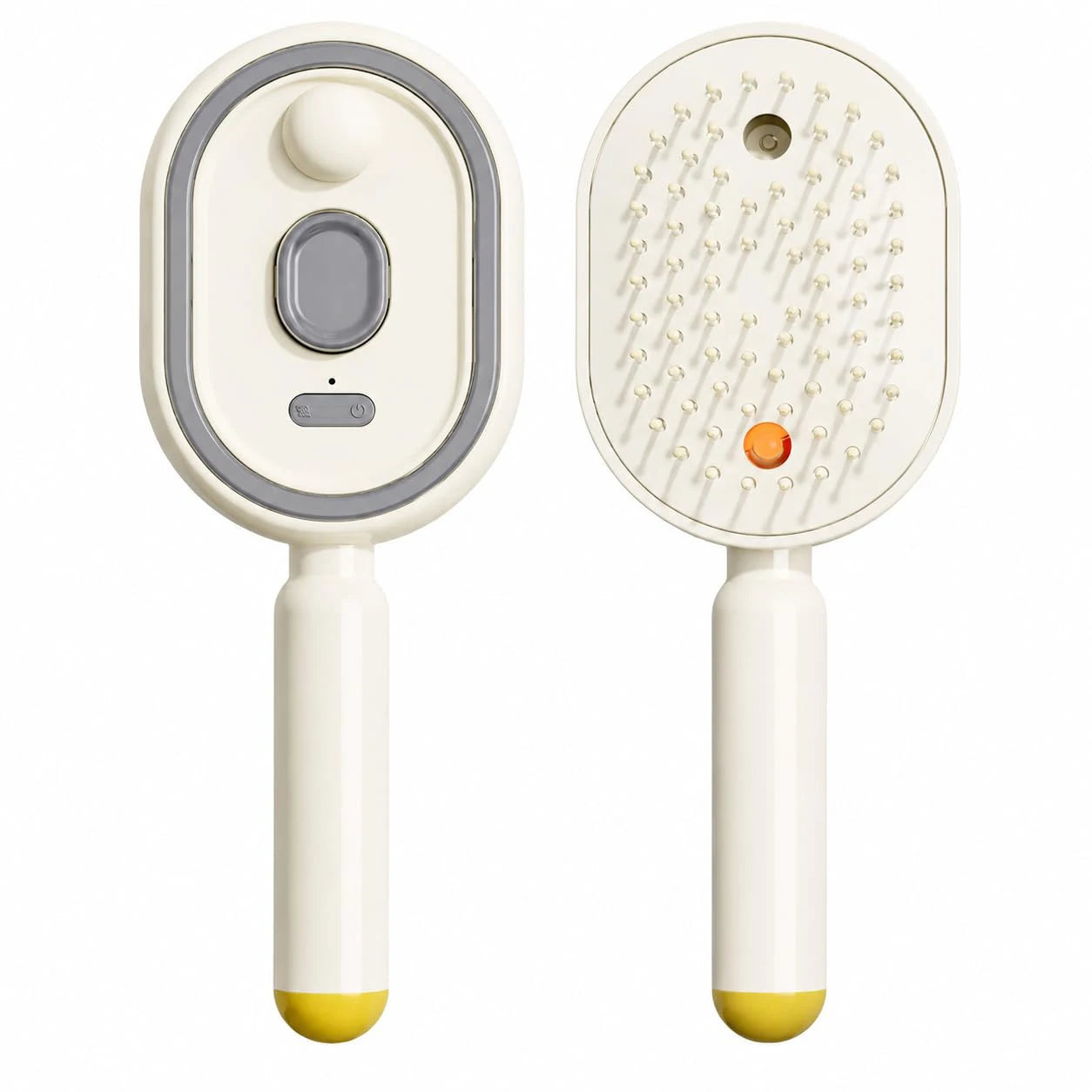 2-in-1 Stoom Haarborstel met Roodlichttherapie – Anti-Pluis Ontklitborstel met Verneveling – Elektrische Massageborstel voor Glanzend en Gezond Haar