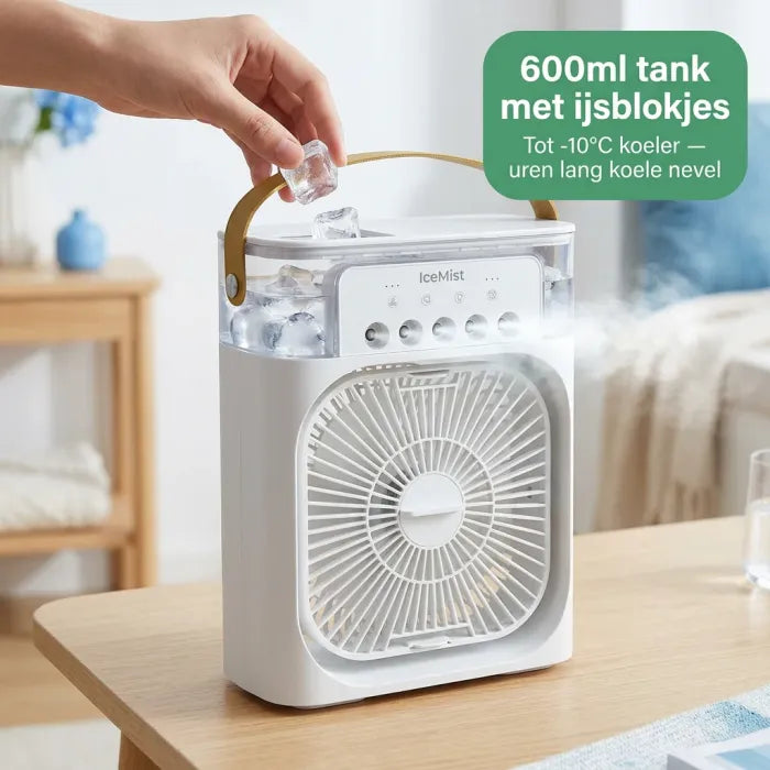 3-in-1 Mini Luchtkoeler met Waterverneveling