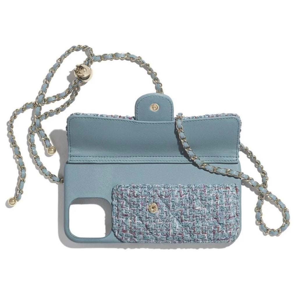 Quilted Telefoonhoesje met Kaarthouder & Ketting
