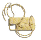 Quilted Telefoonhoesje met Kaarthouder & Ketting
