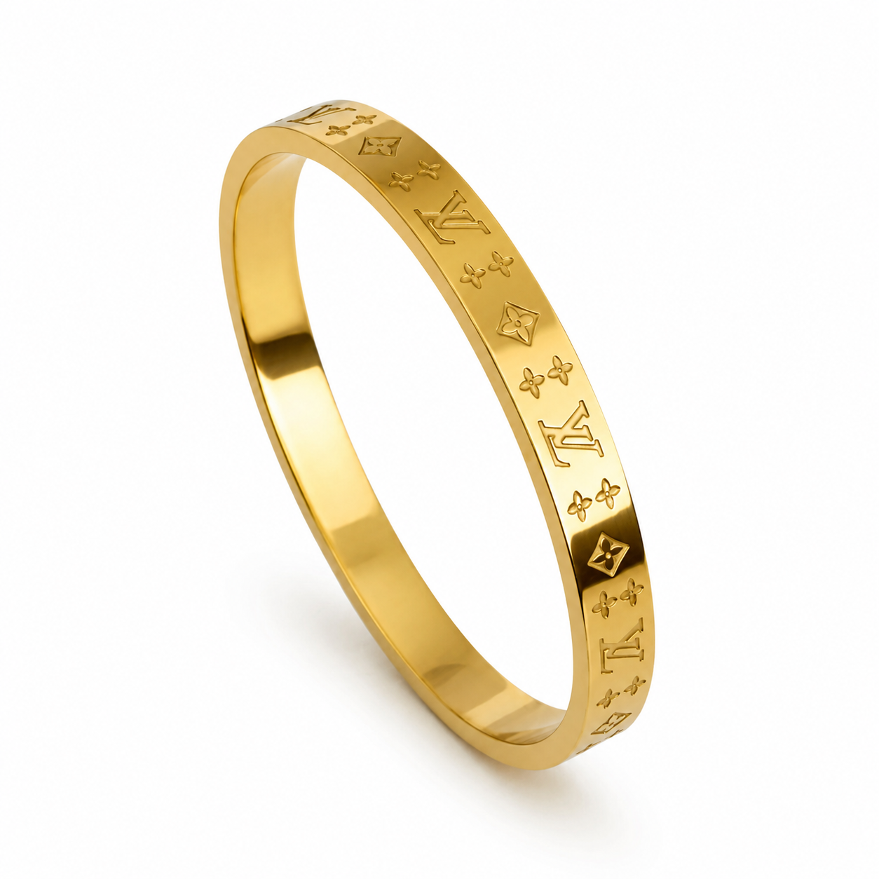 Monogram Bangle | Stainless Steel