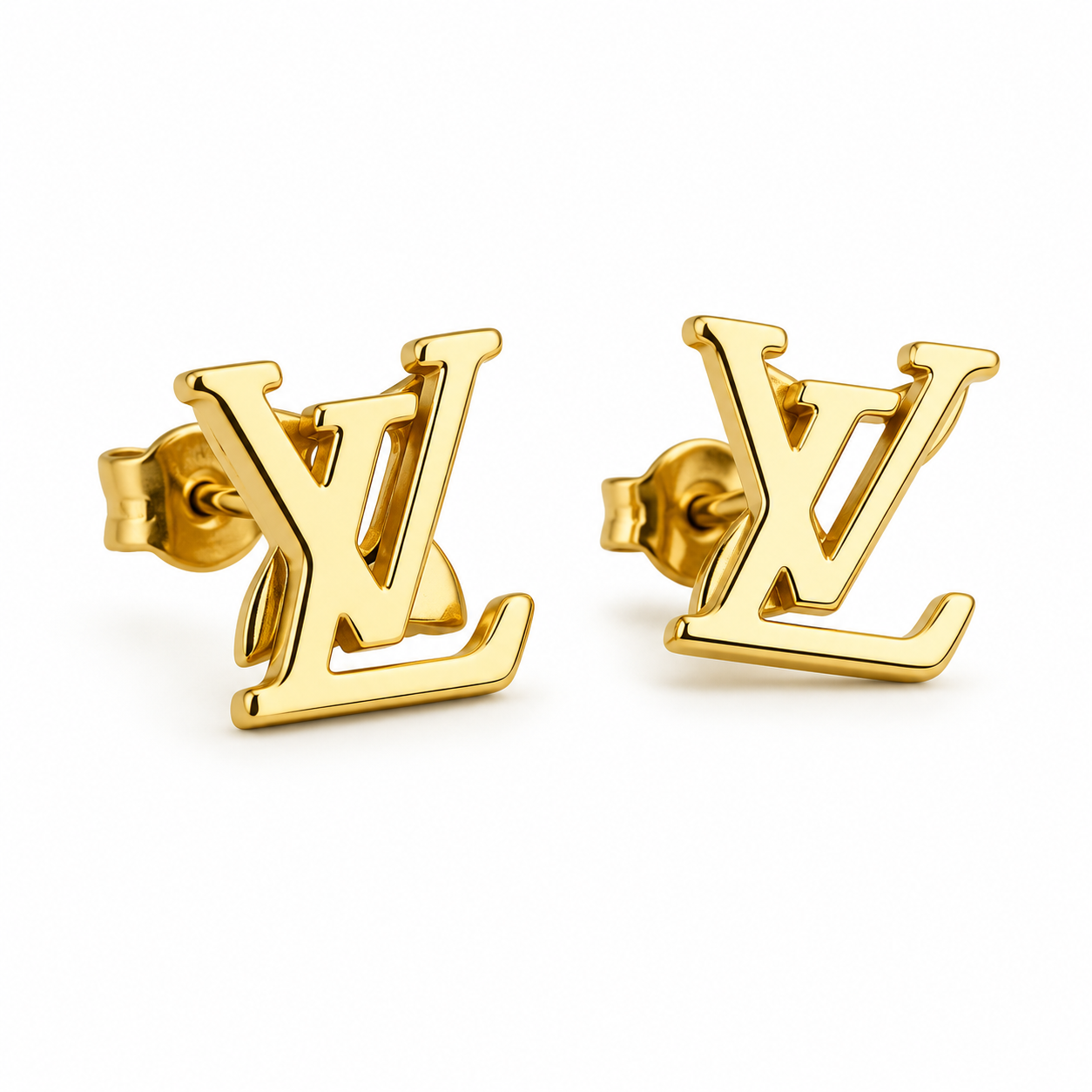 Monarch Monogram Oorbellen – Goudkleurig
