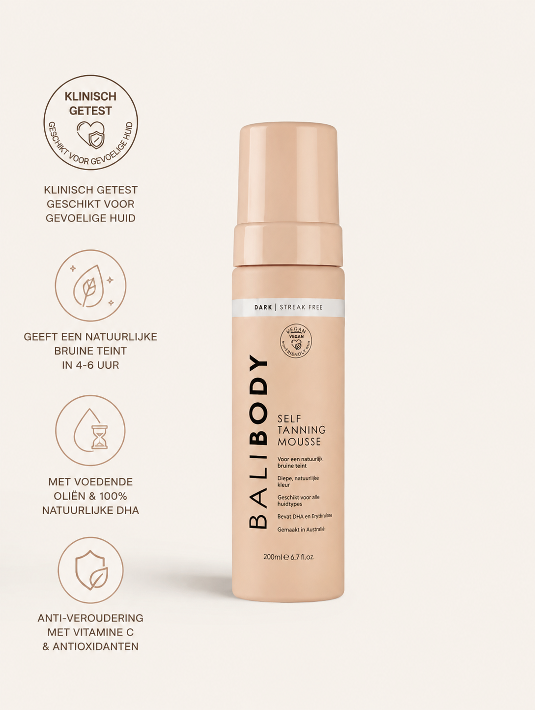 Bali Body Self Tanning Mousse – Gratis Tan Glove Bij Elke Bestelling