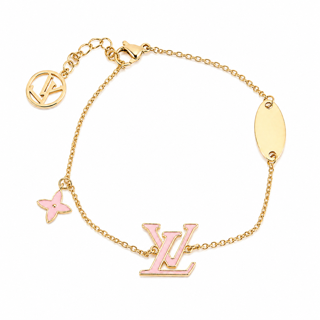 Pink Bloom Armband | Stainless Steel