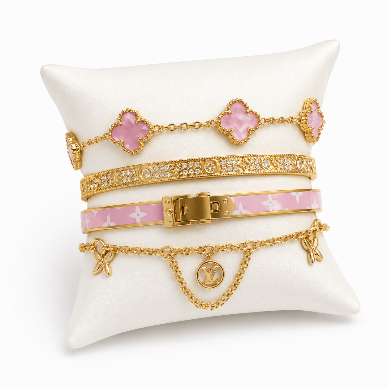 Set van 4 | roze/goud