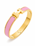 Luxe H Bangle Armband – Goud & Roze
