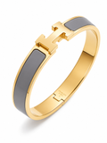 Luxe H Bangle Armband – Goud & Grijs