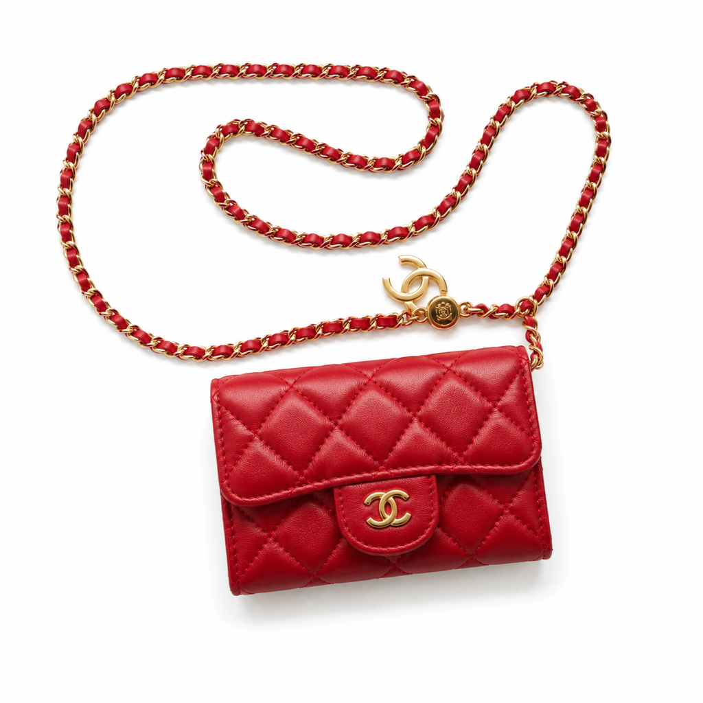 Quilted Crossbody Met Ketting