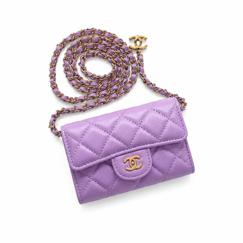 Quilted Crossbody Met Ketting