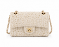 Luxury Gold Fleck Tweed Shoulder Bag – Elegant Chain Crossbody