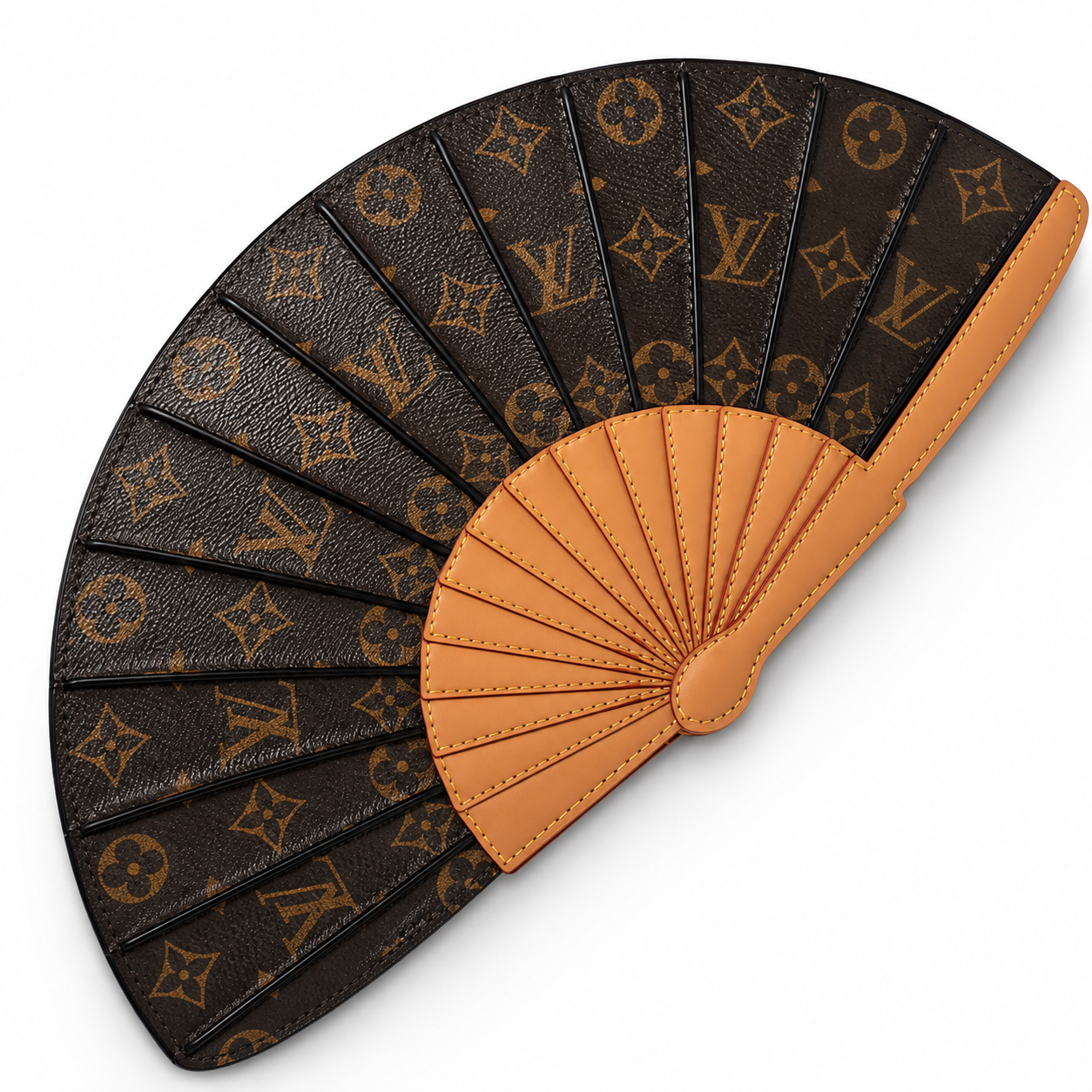 Luxury Monogram Folding Hand Fan