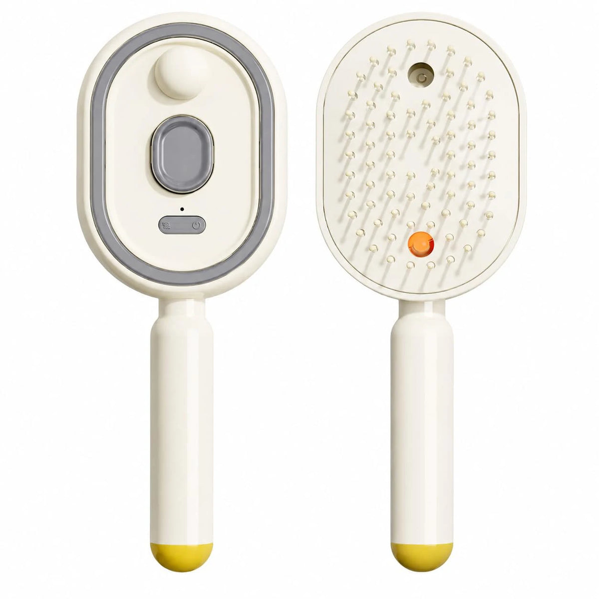 2-in-1 Stoom Haarborstel met Roodlichttherapie – Anti-Pluis Ontklitborstel met Verneveling – Elektrische Massageborstel voor Glanzend en Gezond Haar